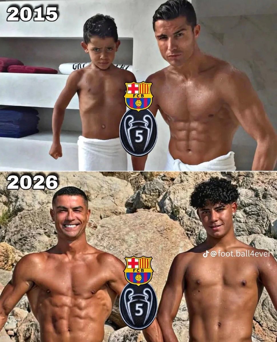 Cristiano Ronaldo Mateo 2015 2026 comparison