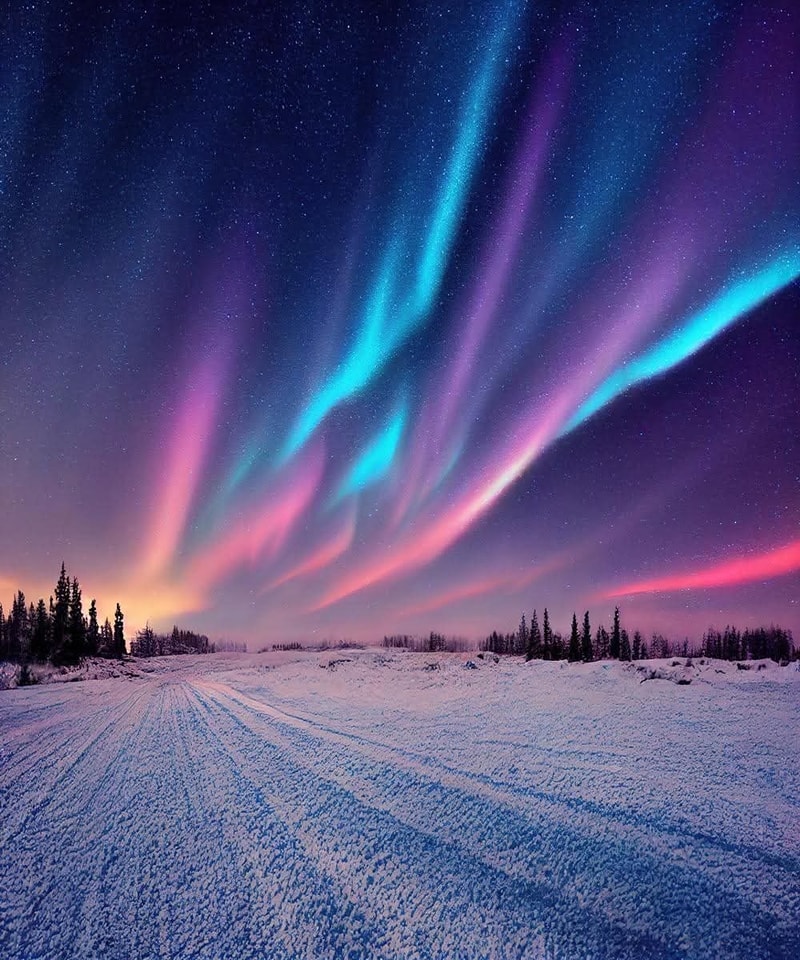 Aurora over Alaska USA