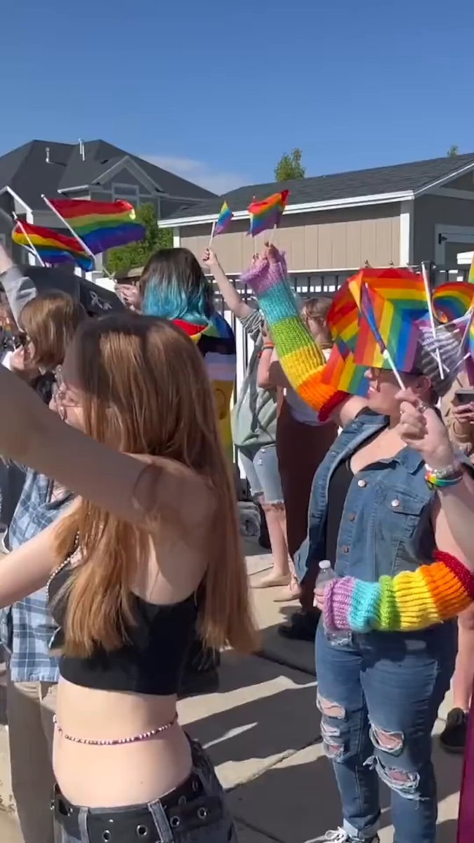High school walkout over pride flags