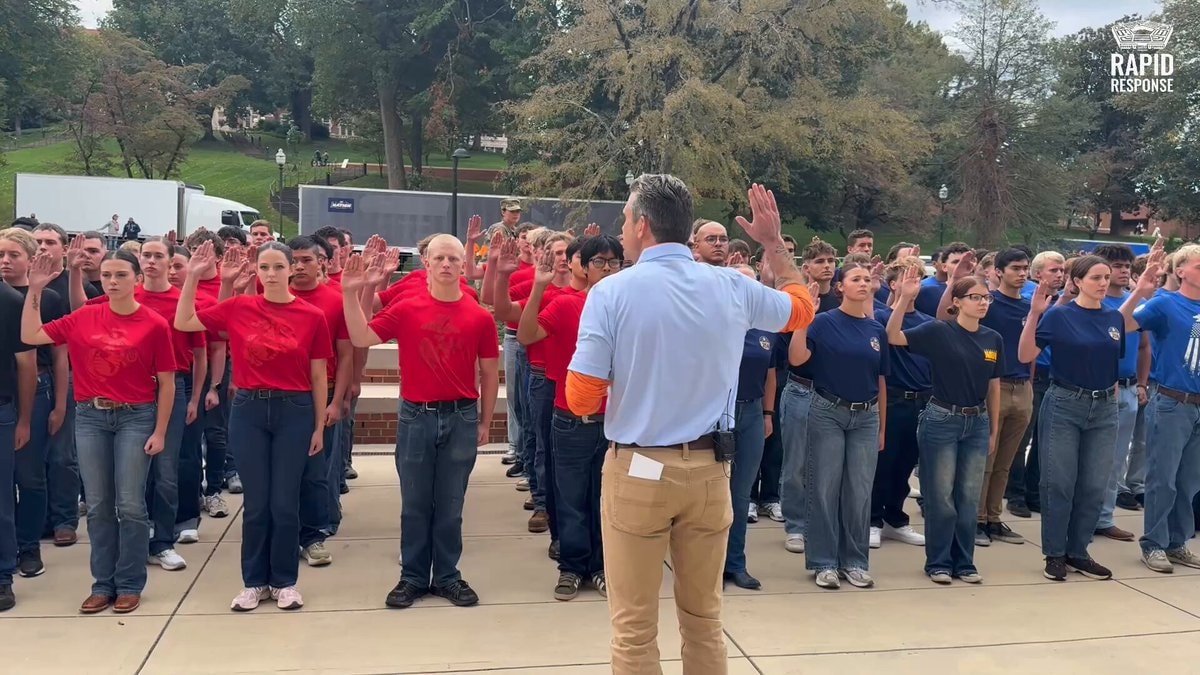 Hegseth swears in recruits in Knoxville