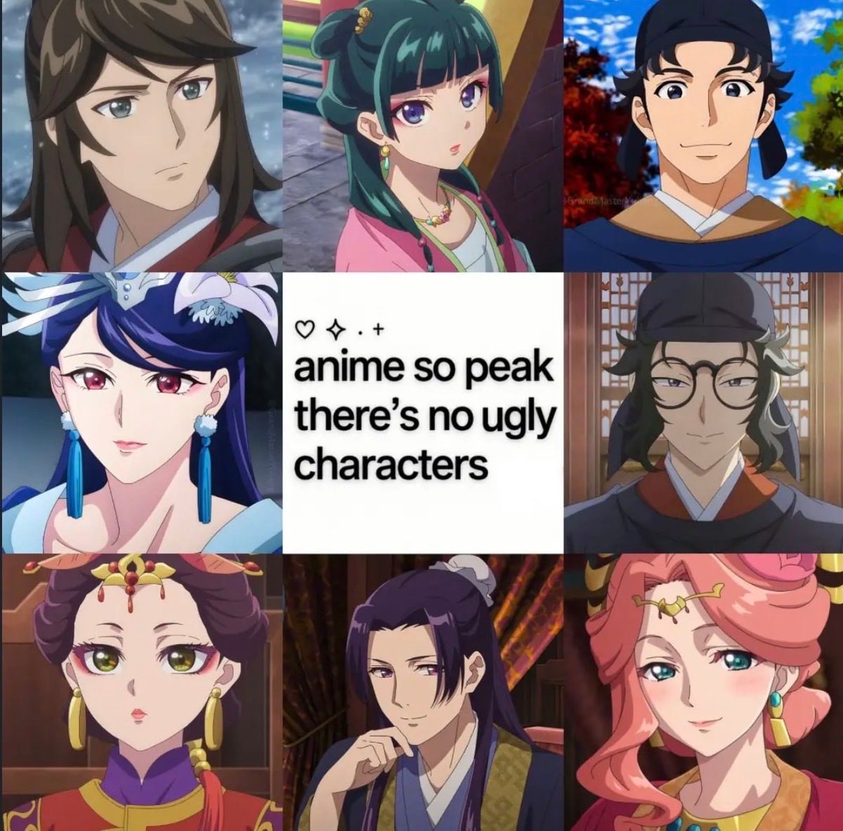 anime character collage