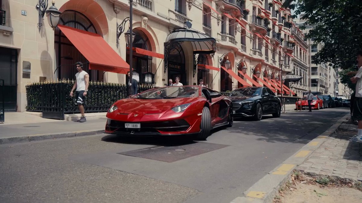 girl and red Lamborghini 1690