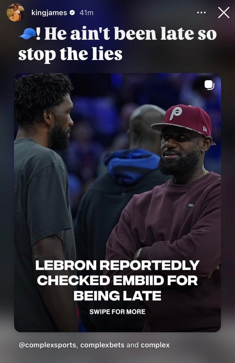 LeBron James on Joel Embiid practice report