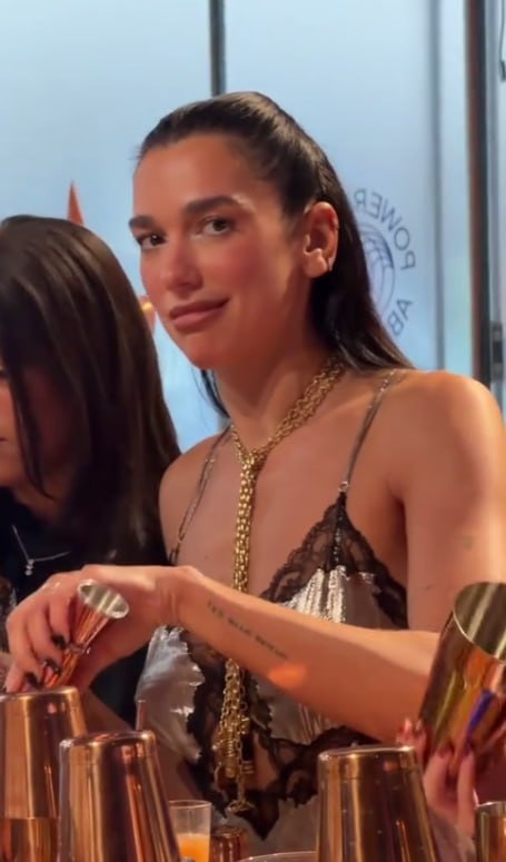 Dua Lipa bartender