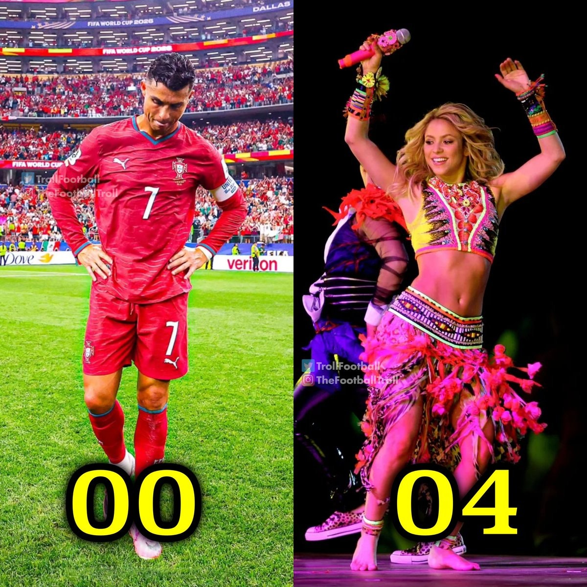 Cristiano Ronaldo Shakira FIFA World Cup 2026