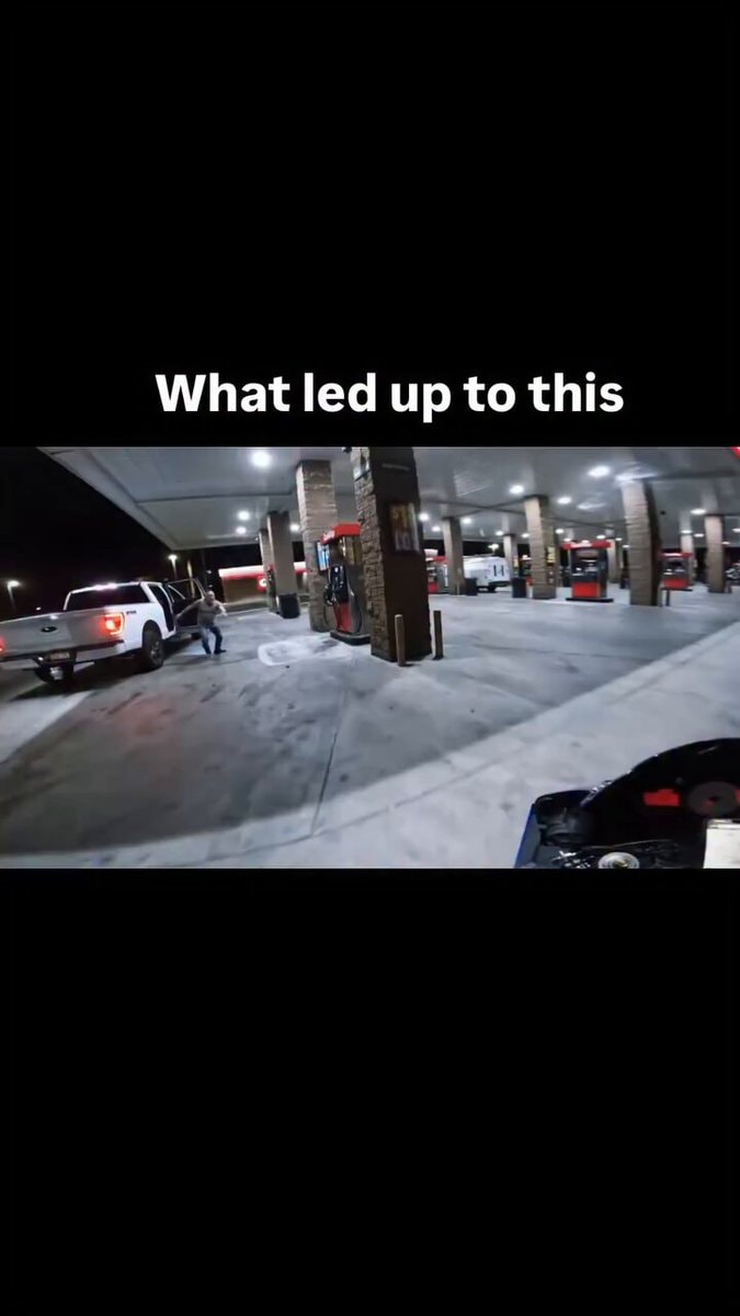 Gas Station White Pickup Truck What Led Up to This