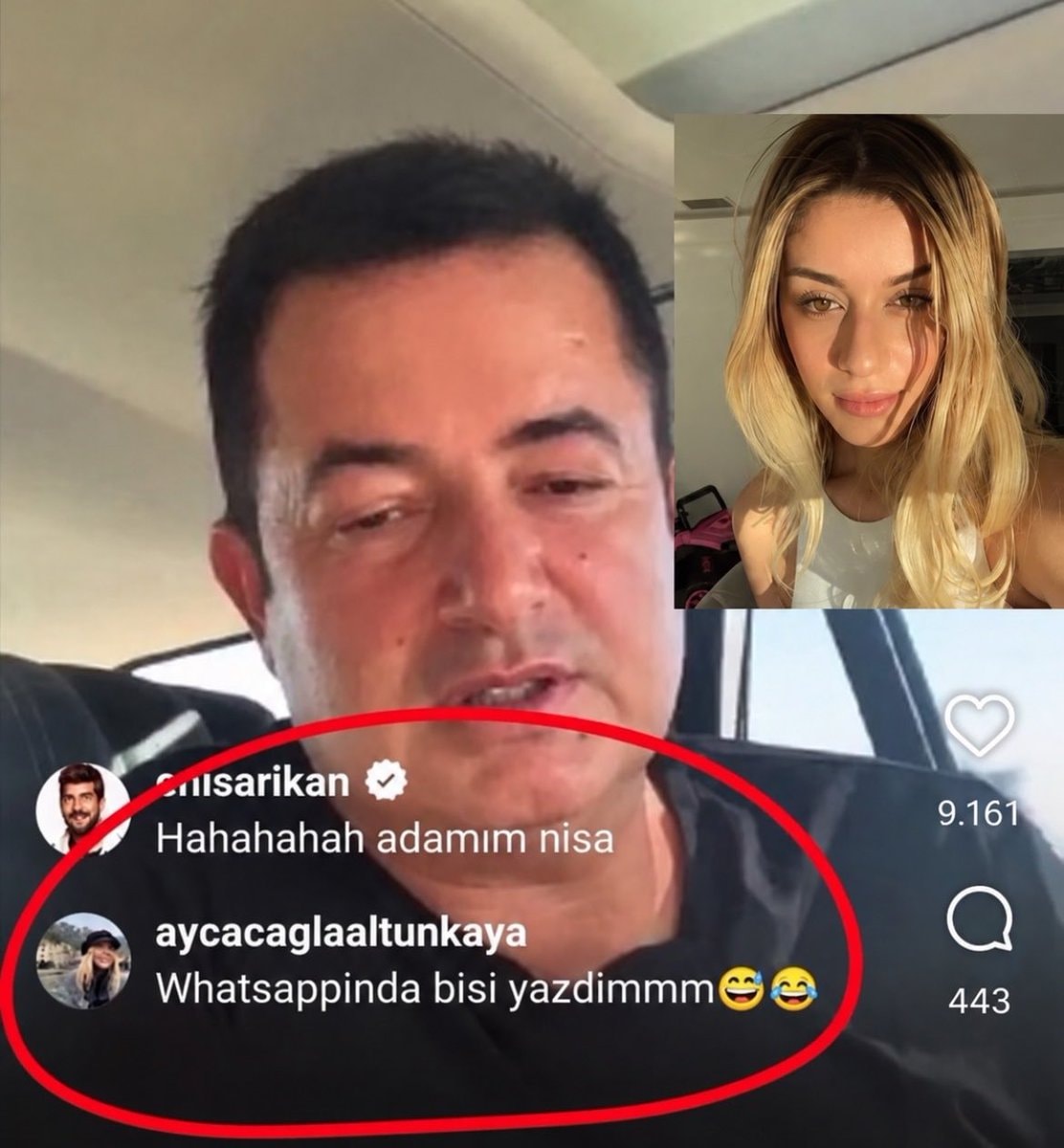 Ayça Çağla Altunkaya comment on Acun Ilıcalı live