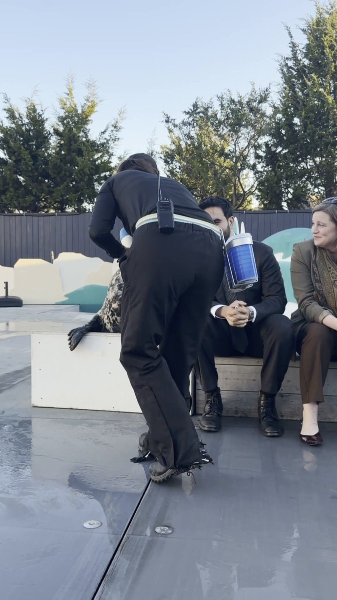 Zohran Mamdani seal kiss New York Aquarium