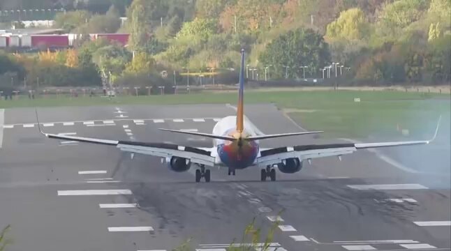 Jet2 plane runway Birmingham Airport