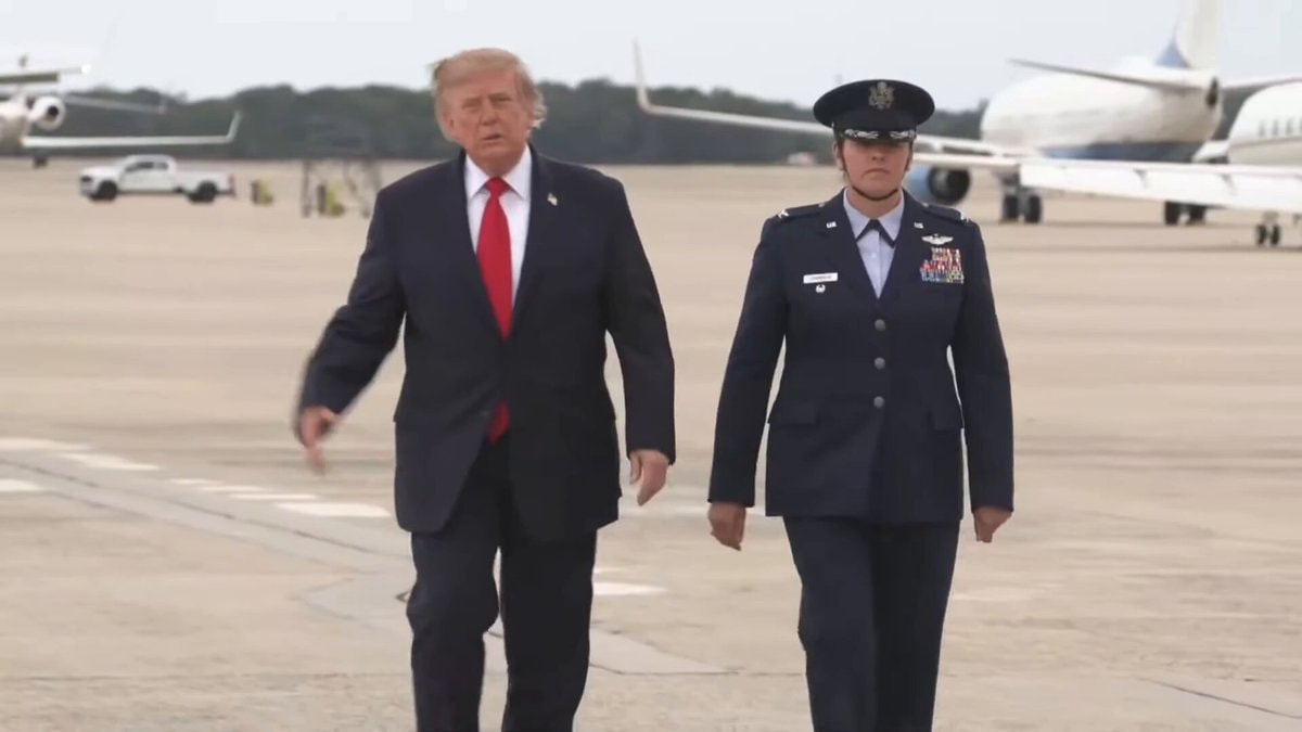President Trump boards Air Force One for Tennessee game
