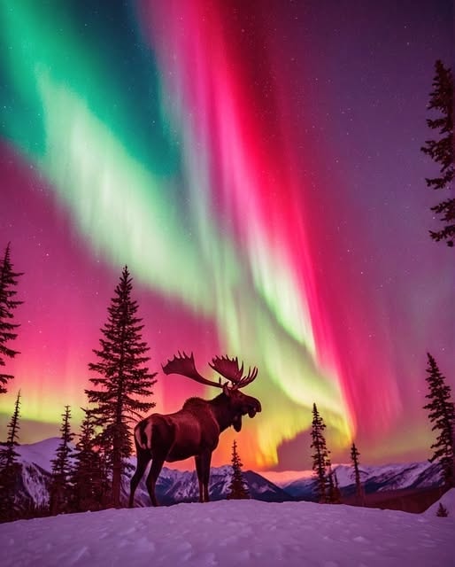 Northern Lights Tombstone Mountain Park Canada Northern Lights Tombstone Mountain Park Canada