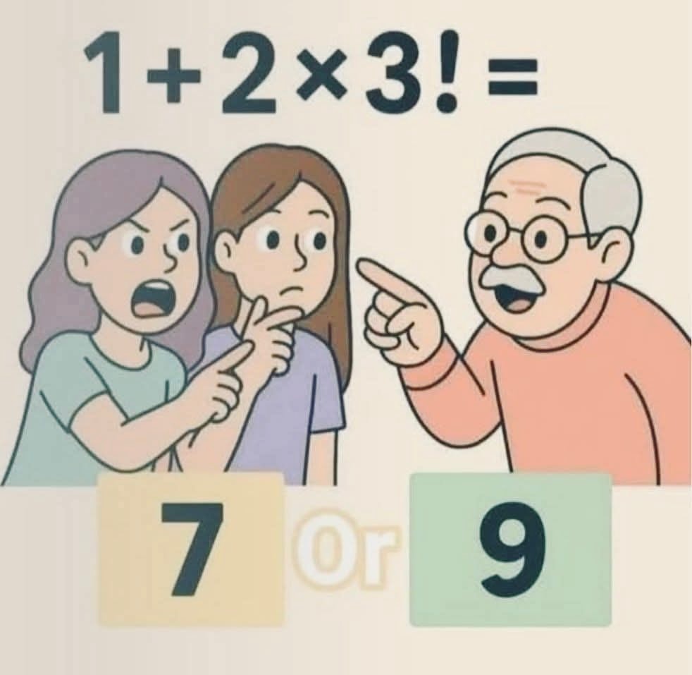 cartoon scene with three characters and a math problem cartoon scene with three characters and a math problem