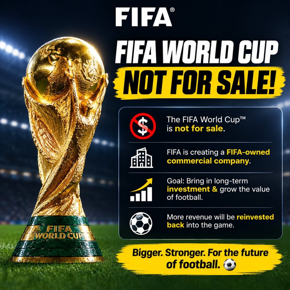 FIFA World Cup not for sale