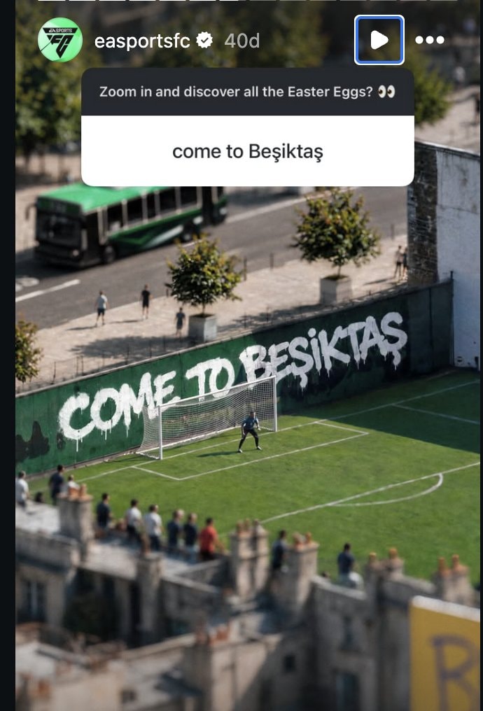 EA Sports Beşiktaş Instagram story