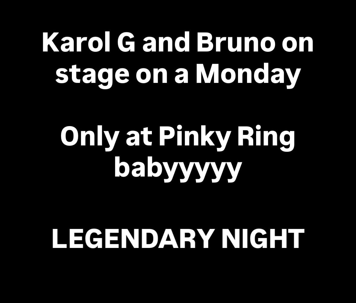 Karol G and Bruno Mars at Pinky Ring (photo 1 of 2)