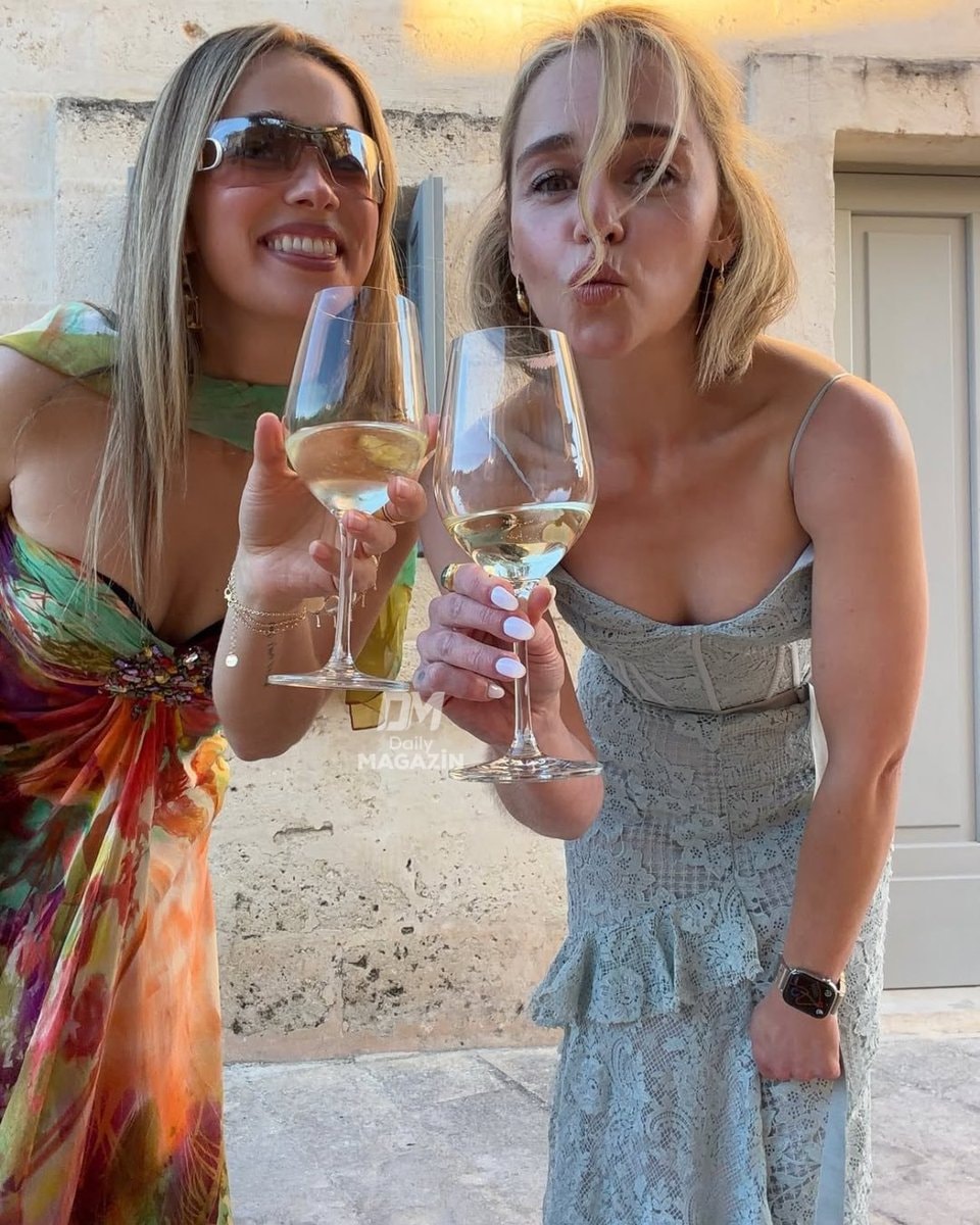 Emilia Clarke Santorini blue dress (photo 2 of 2)