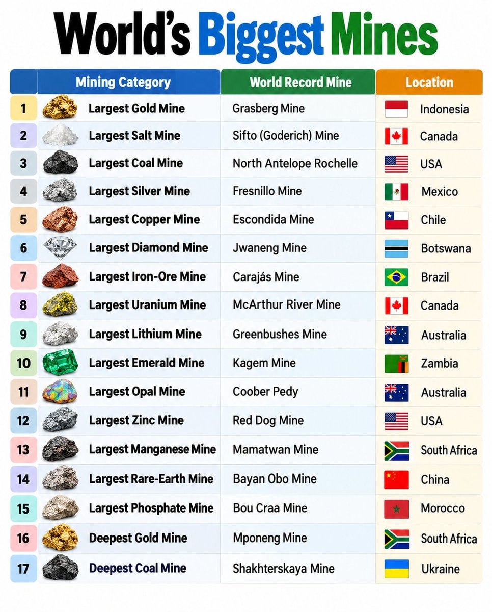 world's biggest mines infographic