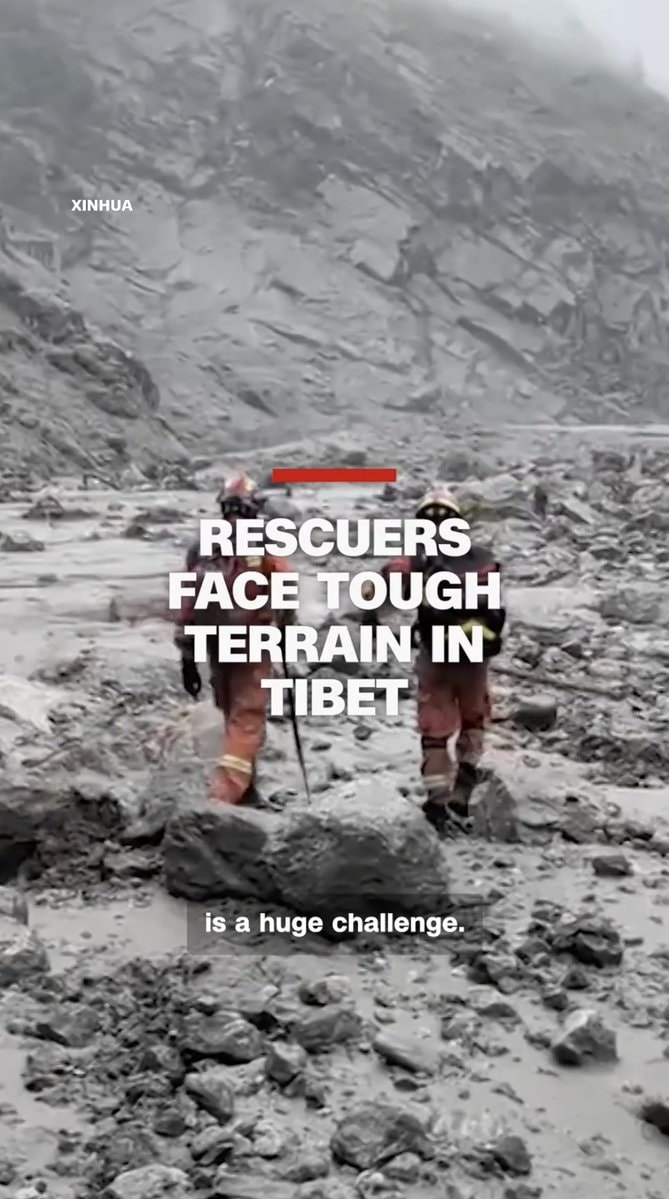 Rescuers face tough terrain in Tibet Rescuers face tough terrain in Tibet