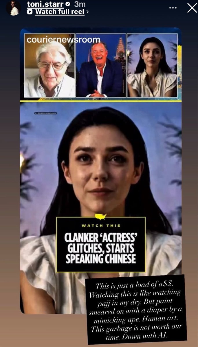 Antony Starr criticizes AI Actress (photo 2 of 2) Antony Starr criticizes AI Actress (photo 2 of 2)
