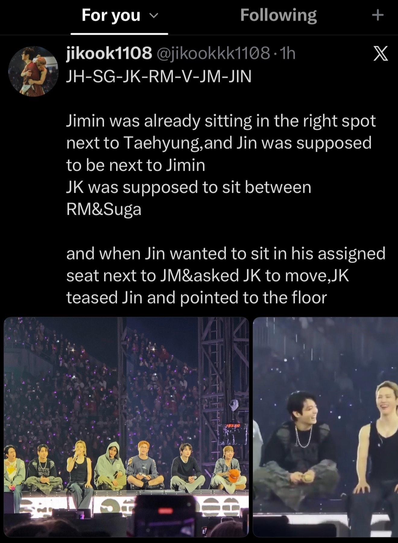 JK seating error stage moment