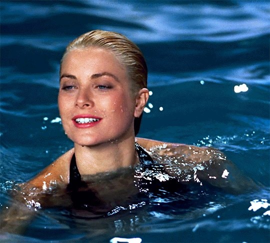 Grace Kelly swimming GIF