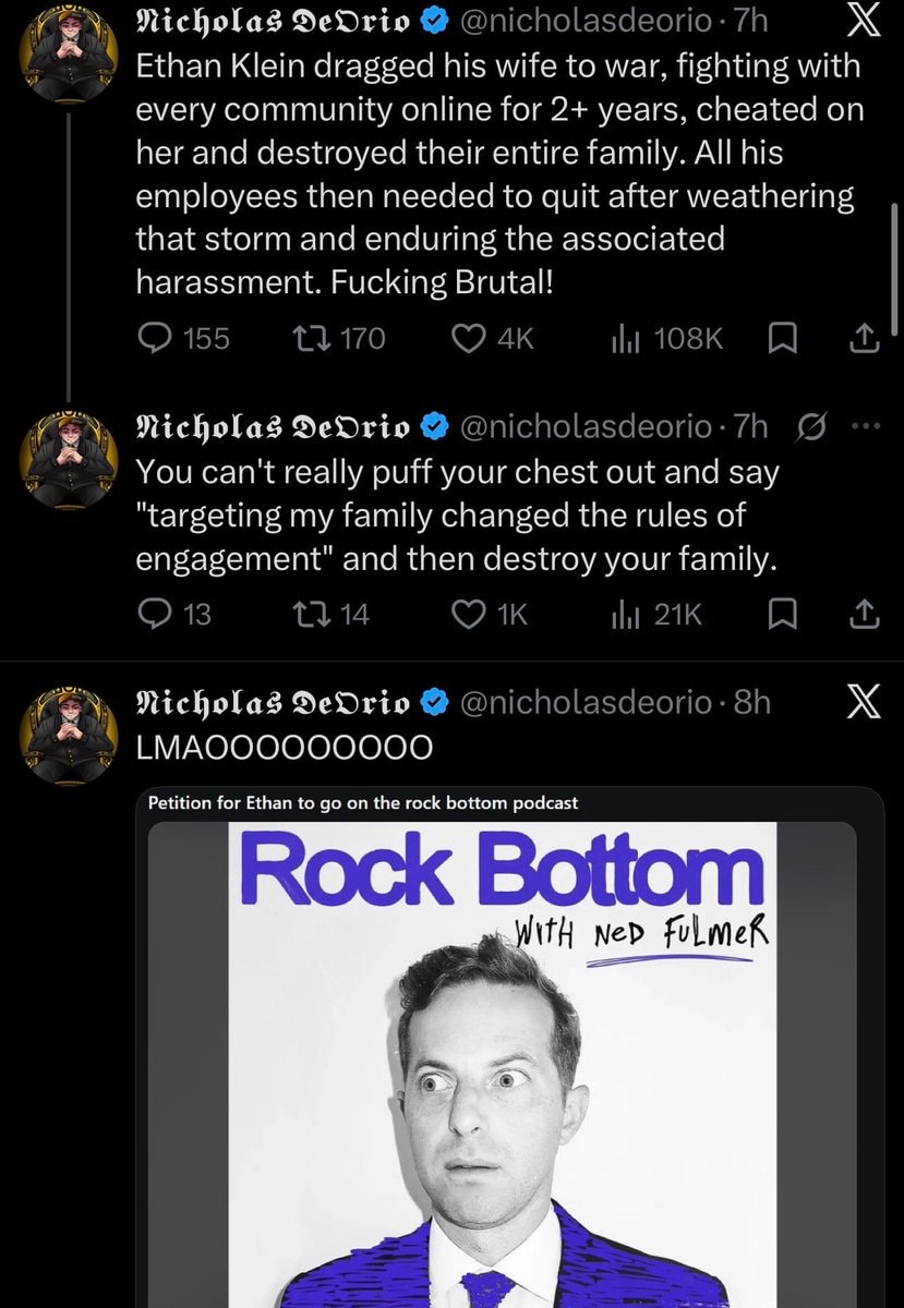 Nicholas DeOrio on Ethan Klein cheating scandal