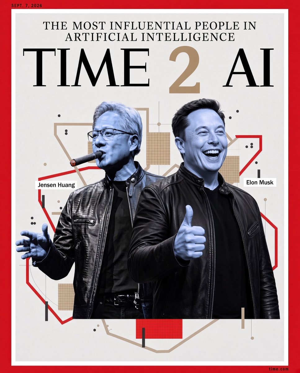 Jensen Huang Elon Musk TIME magazine