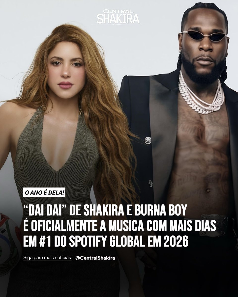 Shakira and Burna Boy Dai Dai Spotify Record