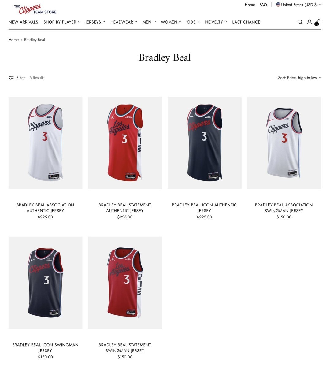 Bradley Beal Clippers jerseys CP3