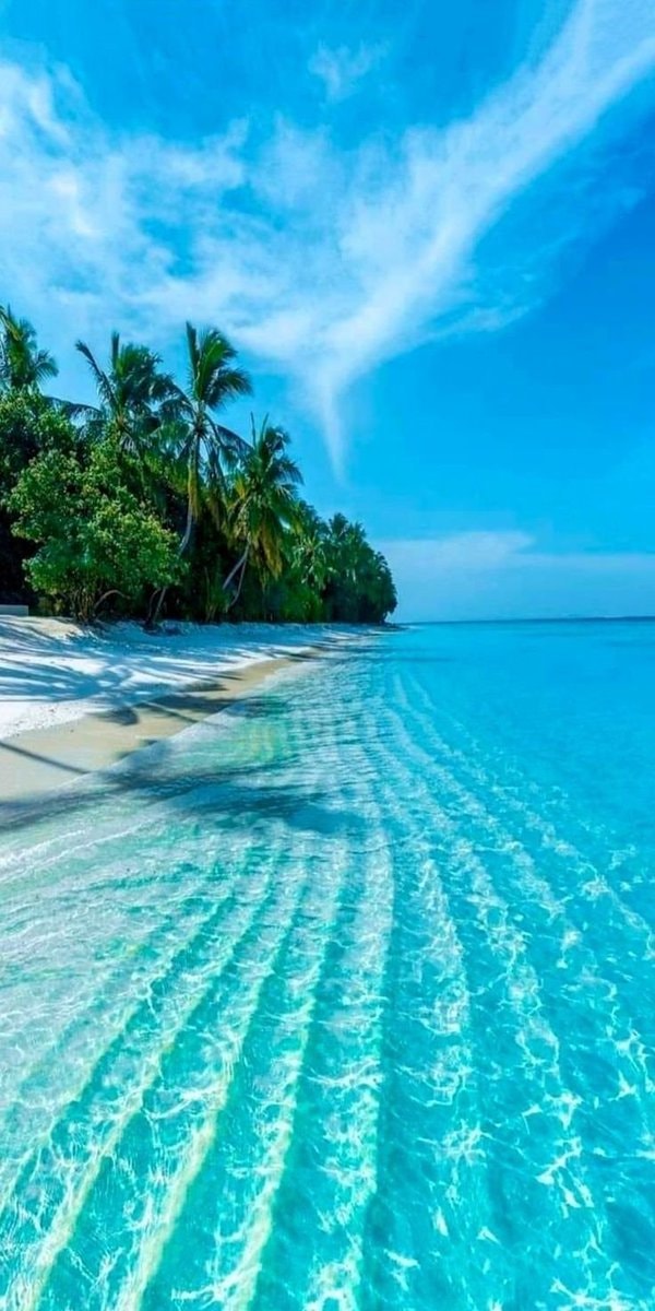 Maldives beach scene