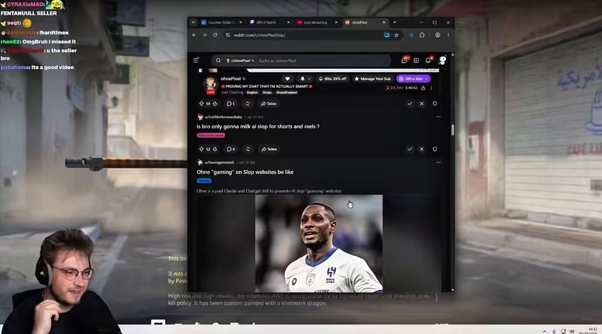 OhnePixel reacts to Reddit drama