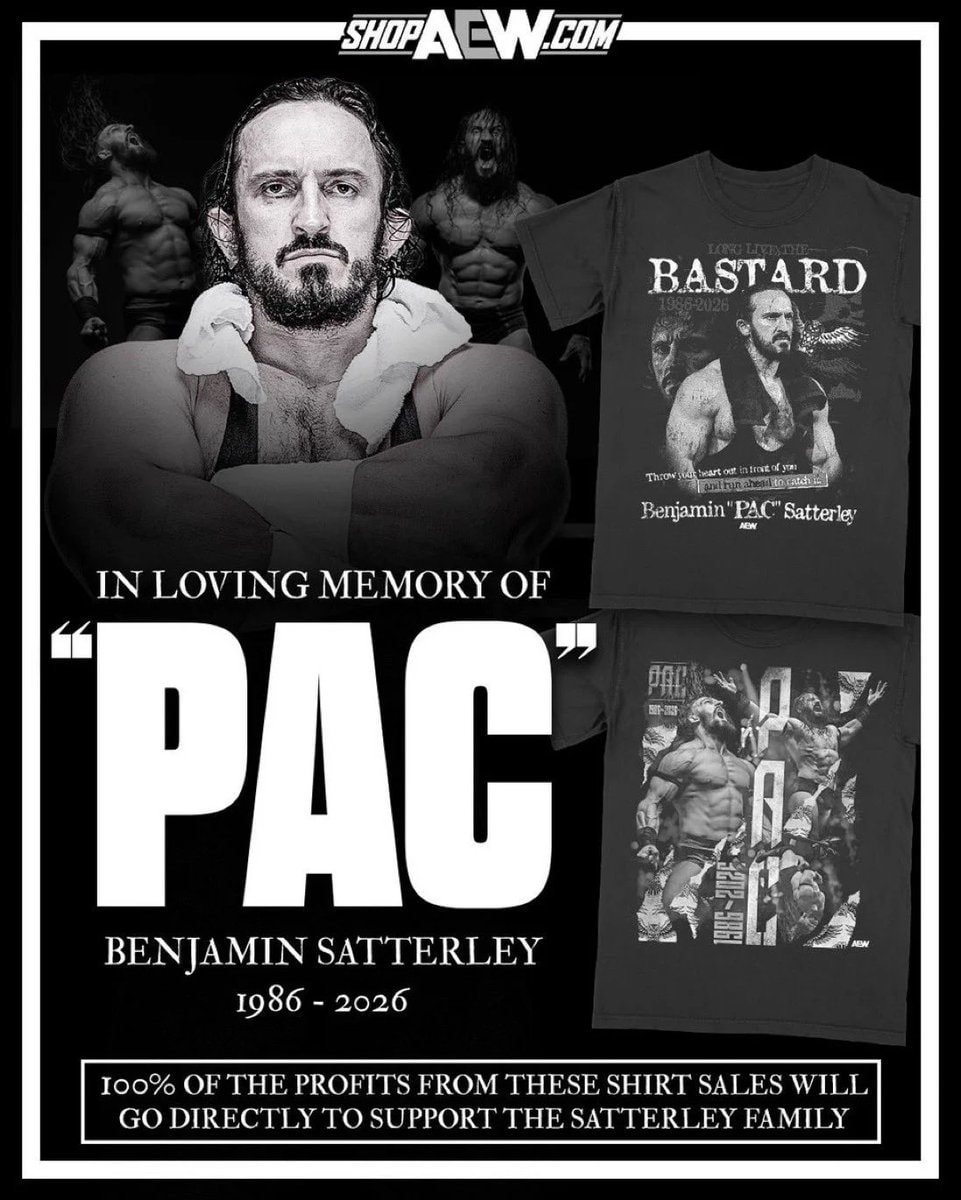 AEW PAC tribute merch