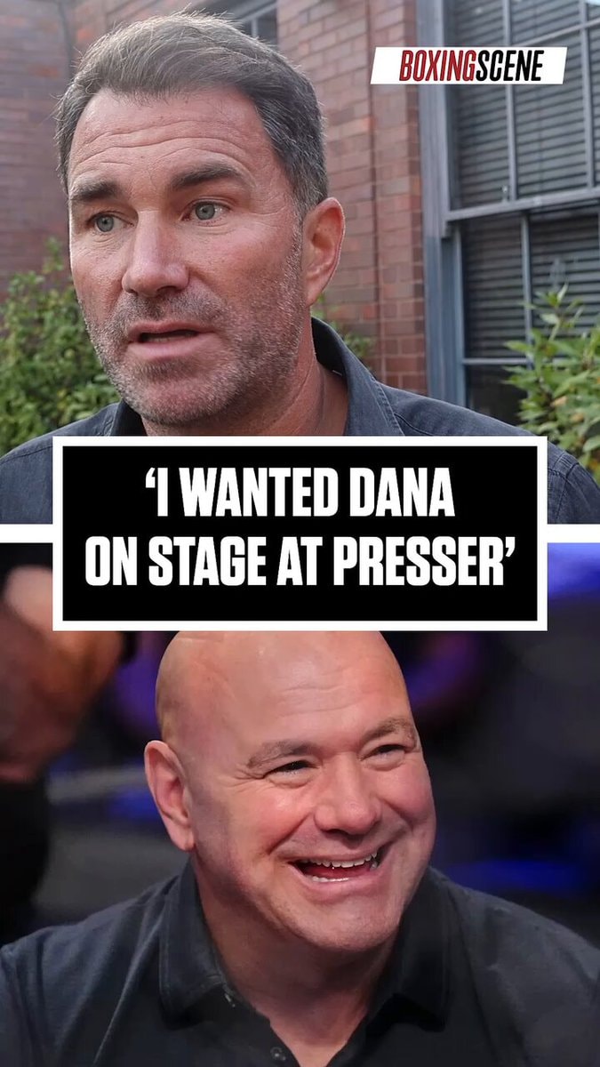 Eddie Hearn on Dana White at presser