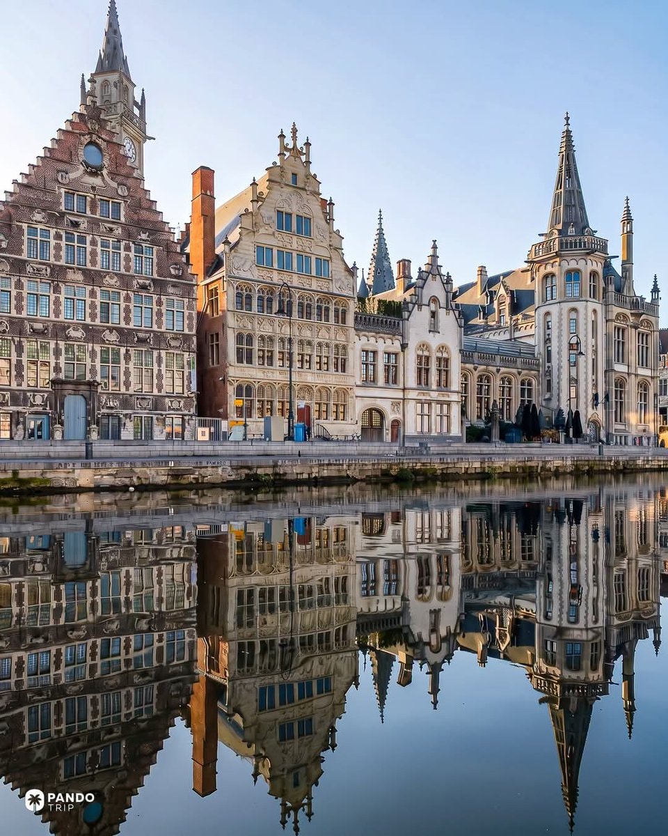 Ghent Belgium canal cityscape