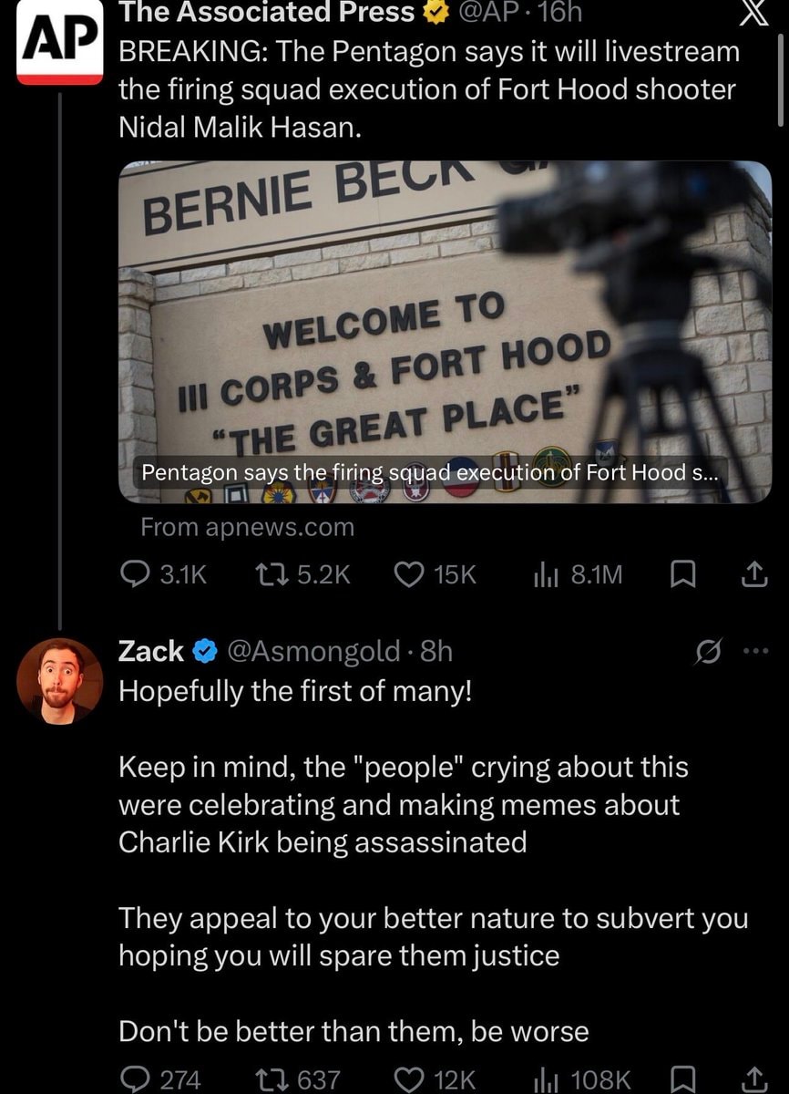 Asmongold on firing squads and Charlie Kirk