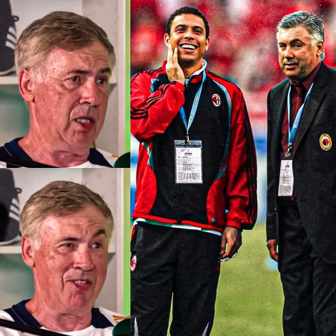 Carlo Ancelotti and Ronaldo at AC Milan
