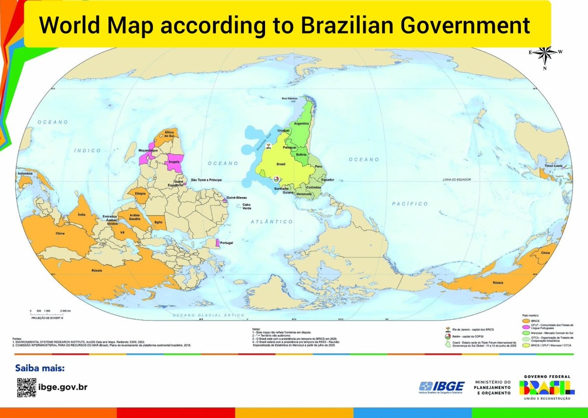 World Map According to the Brazilian Government World Map According to the Brazilian Government