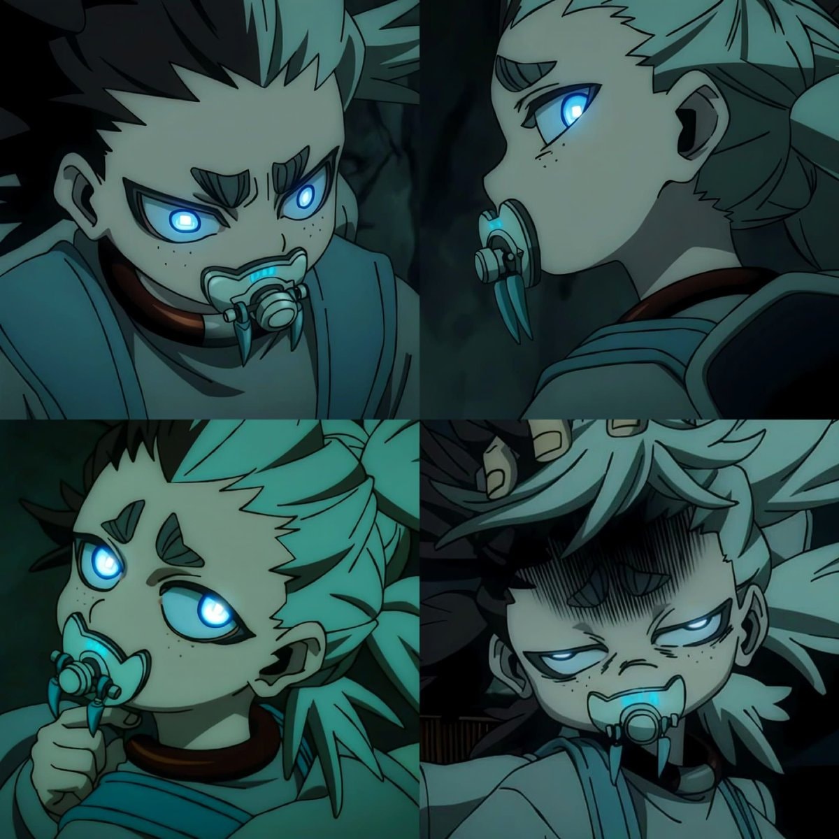 Anime babies with fang pacifiers