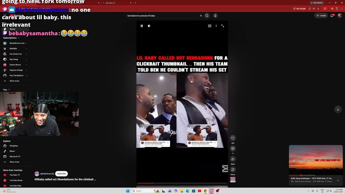 BenDaDonnn addresses Lil Baby clickbait claims