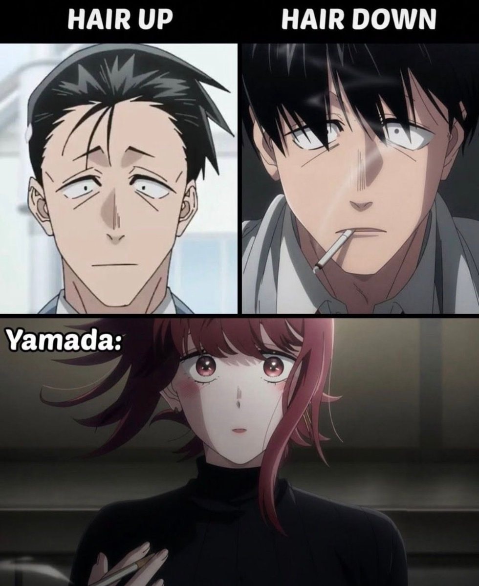 Yamada and the hair contrast