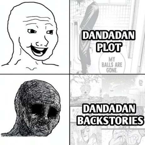 Dandadan plot My Balls Are Gone meme