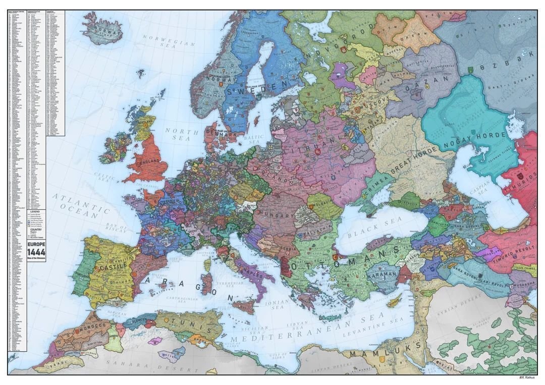 Europe map 1444