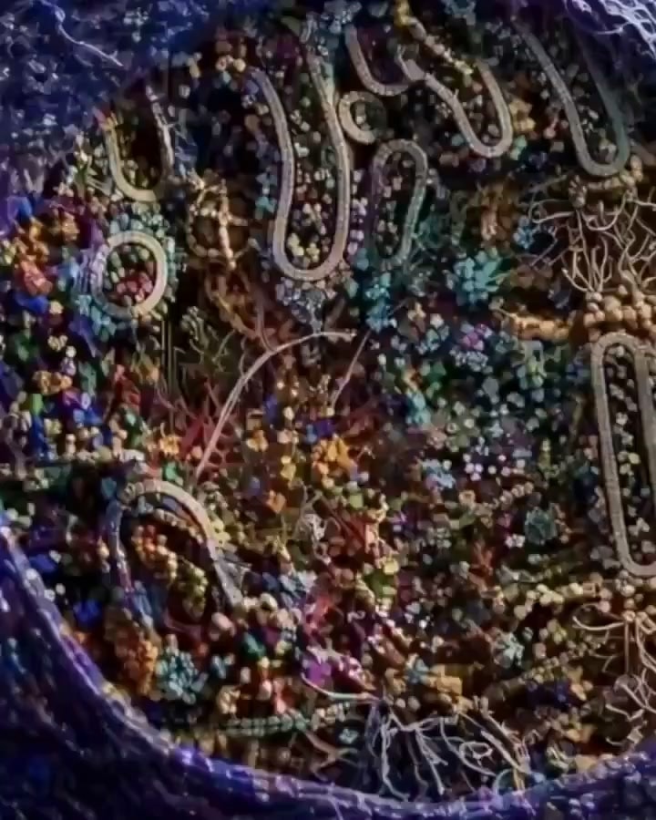 Human cell interior detail