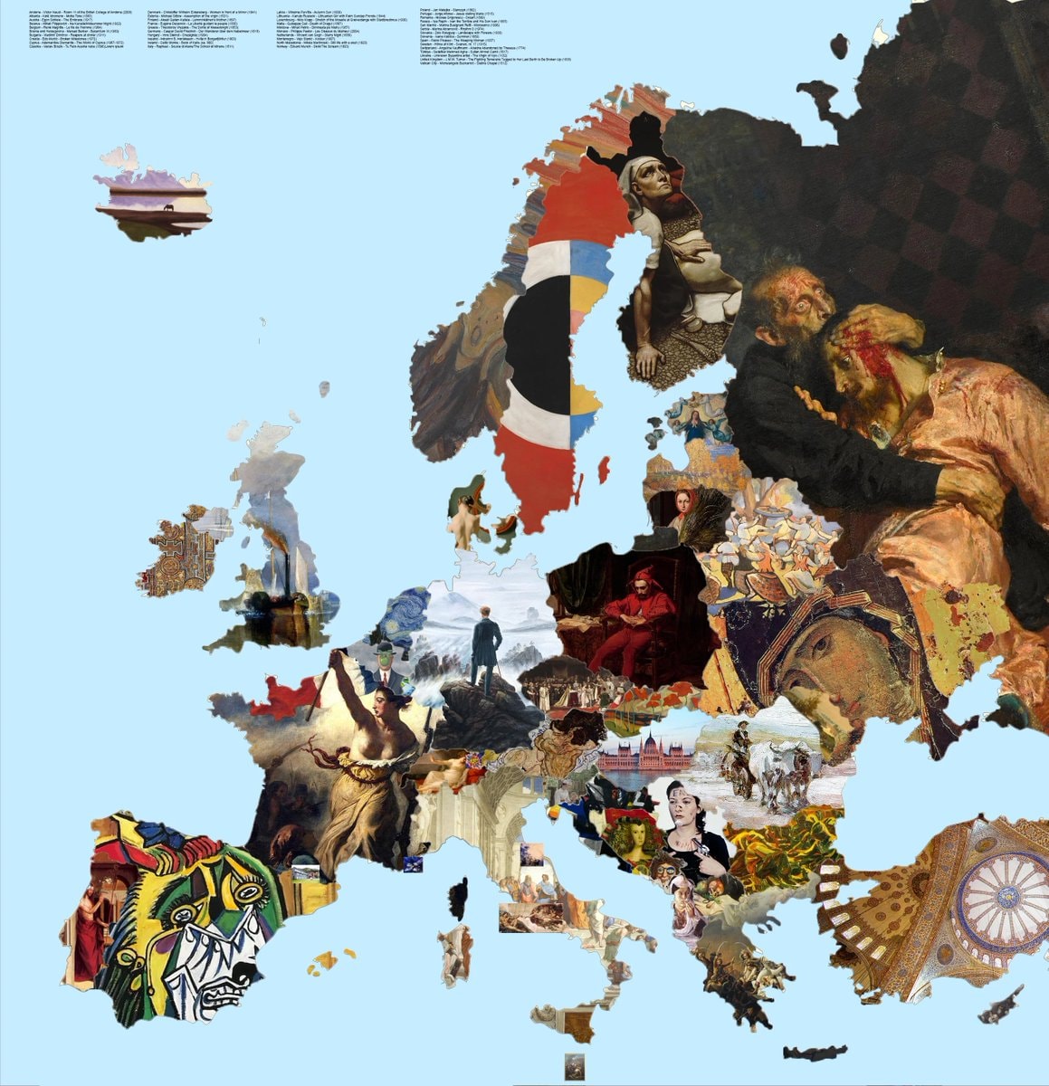Europe art map
