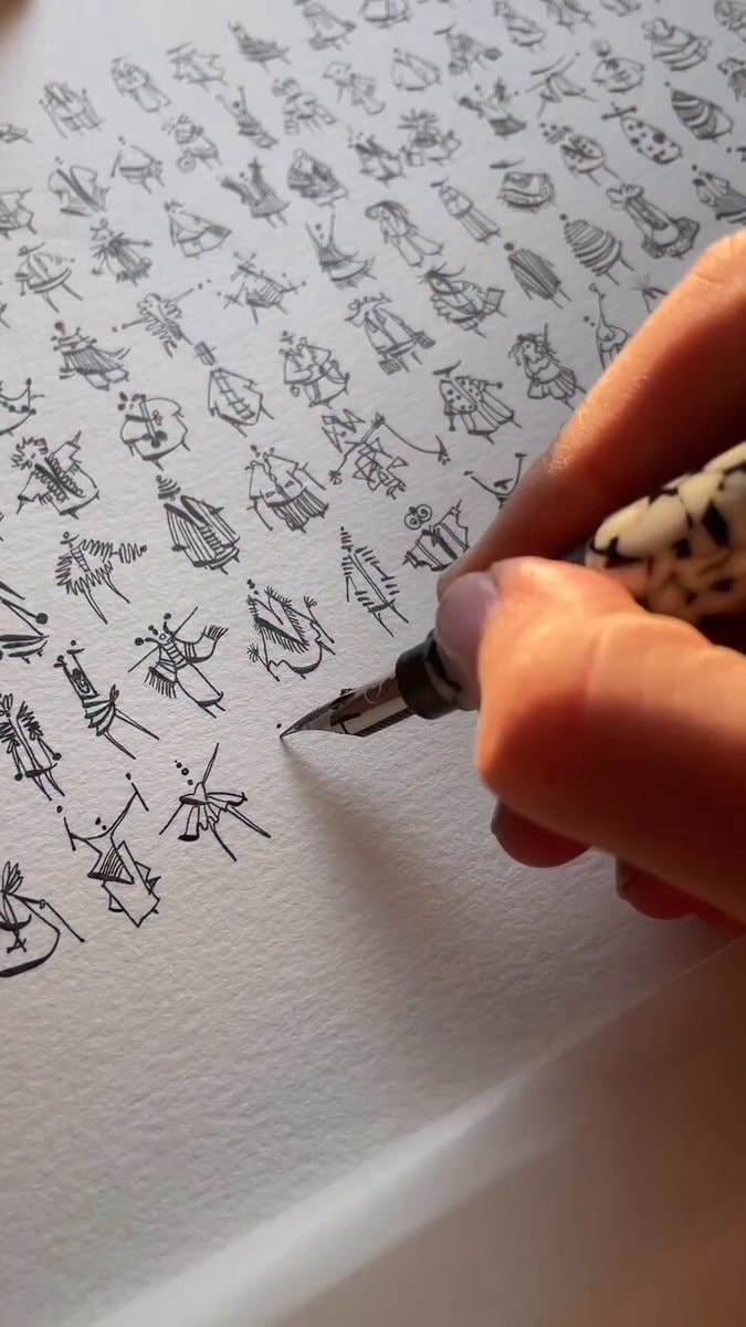 whimsical figures drawing
