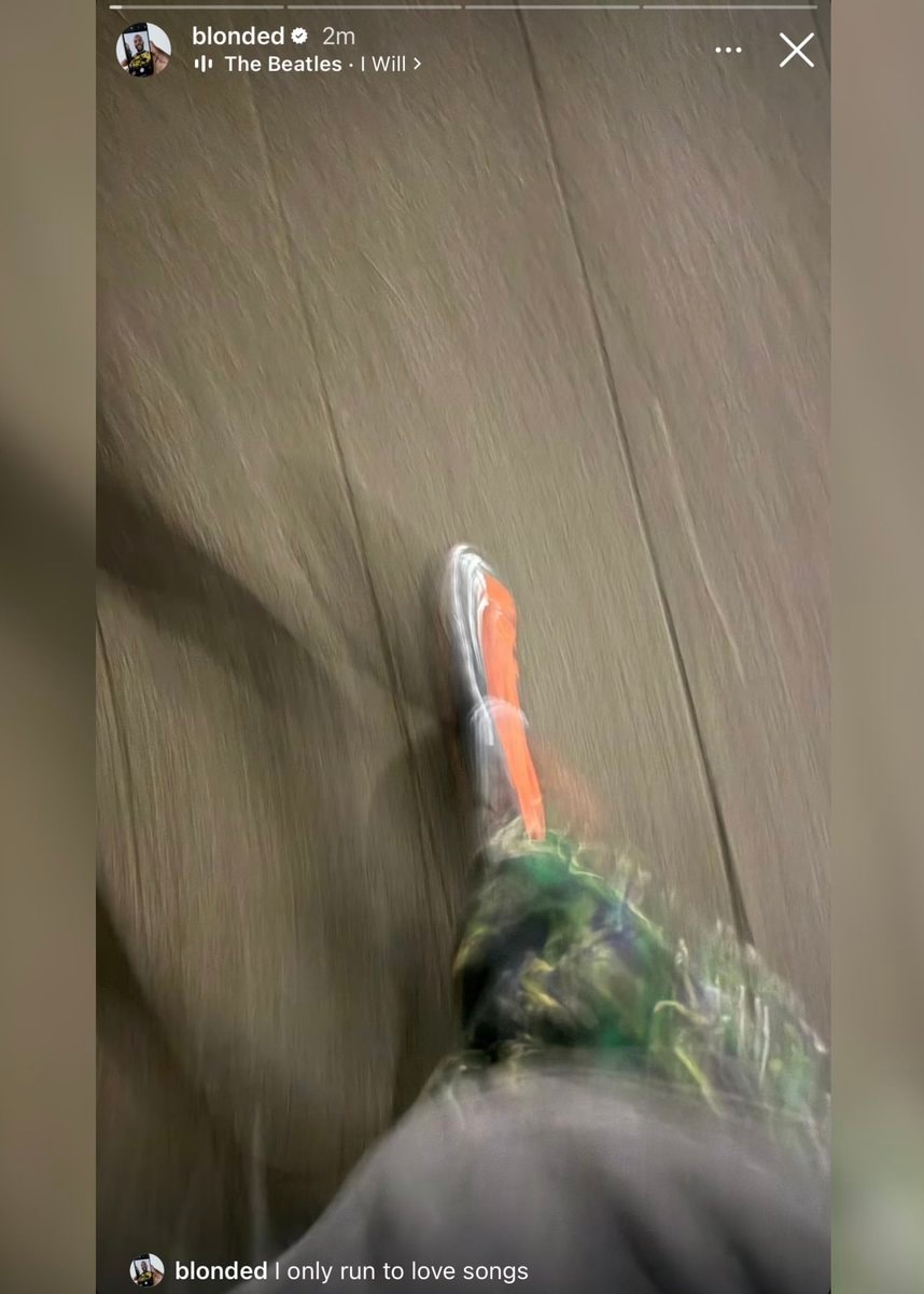 Frank Ocean IG stories (photo 2 of 4)
