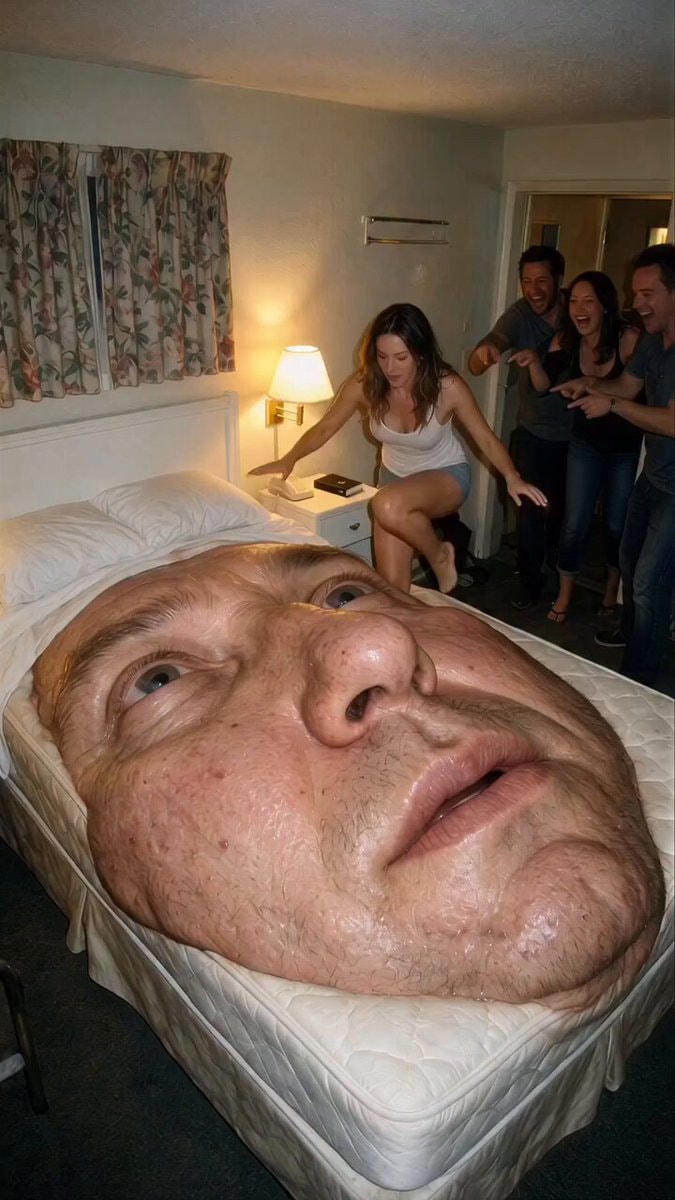 giant face on mattress