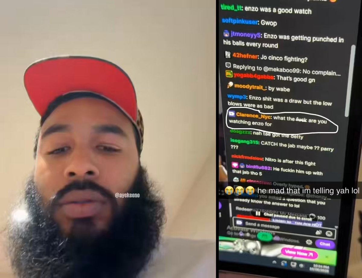 Clarence grounds Legend for Twitch chat fail