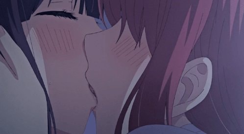 anime characters kissing