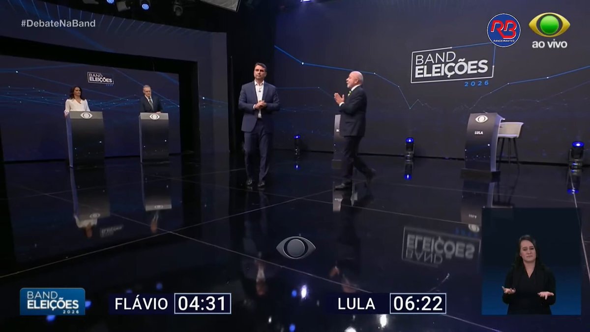 Flavio Bolsonaro and Lula debate